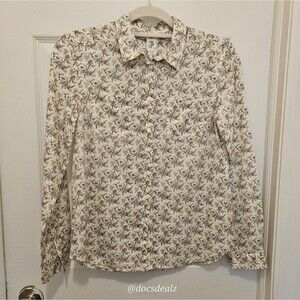 Bonpoint Edmee Blouse Floral Cream Women's Size XS